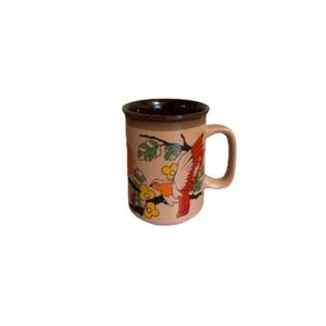 Vintage Northcraft Korea Tan Pottery Bird Mug